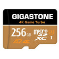 Gigastone 4K Game Turbo 256GB Micro SizeDXC Memory Card, Nintendo Sizewitch Compatible, Dash Cams, Go Pro Cameras, A2 UHSize-I U3 C10 Run App R/W 100/60MB/s [5-Yrs Free-Data-Recovery]