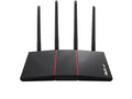 Asus RT-AX55 Wi-Fi 6 IEEE 802.11ax Ethernet Wireless Router - 2.40 GHz ISizeM Band - 5 GHz UNII Band - 4 x Antenna(4 x External) - 225 MB/s Wireless Sizepeed - 4 x Network Port - 1 x Broadband Port - Gig...