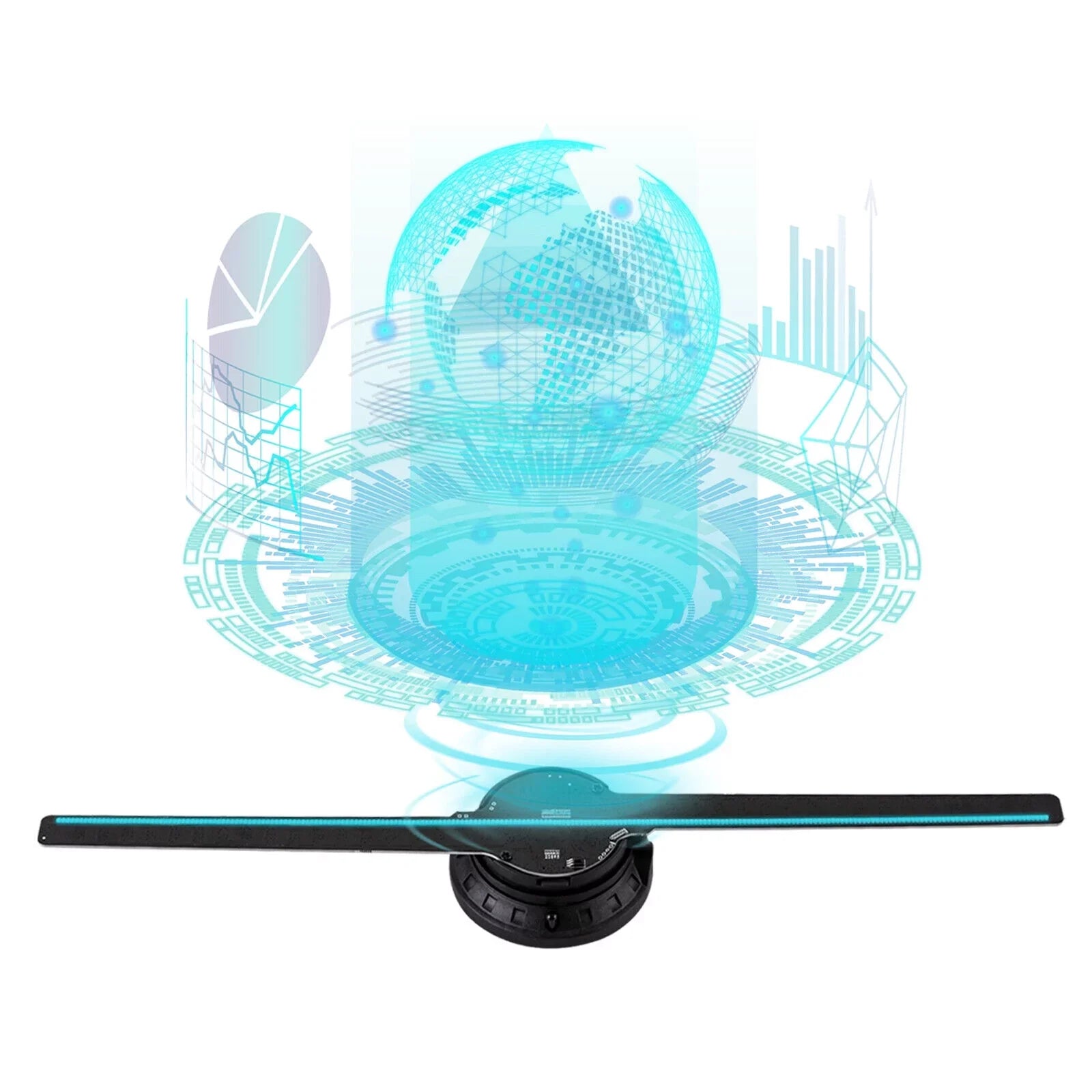 MIDUO Hologram Fan Projector 3D Effect Cafe Bar Club Decor