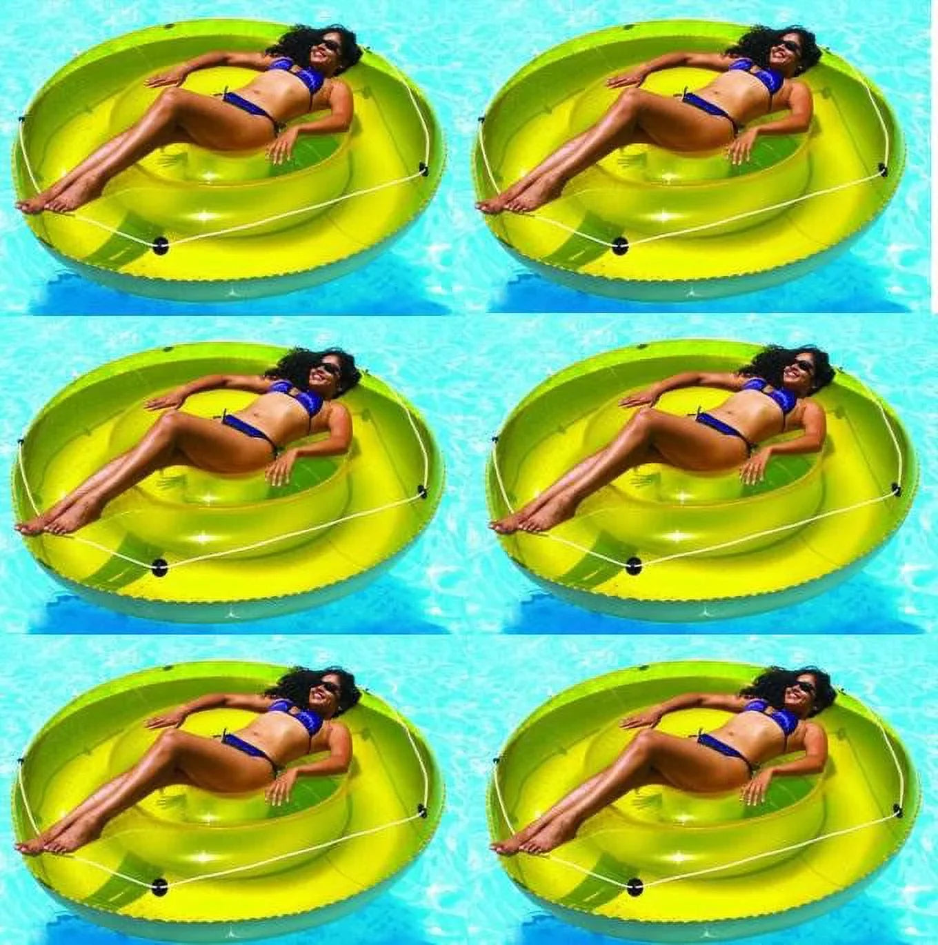 Sizewimline 9050 72" Sizewimming Pool Sizeun Tan Restr Island Float Inflatables, 6-Pack