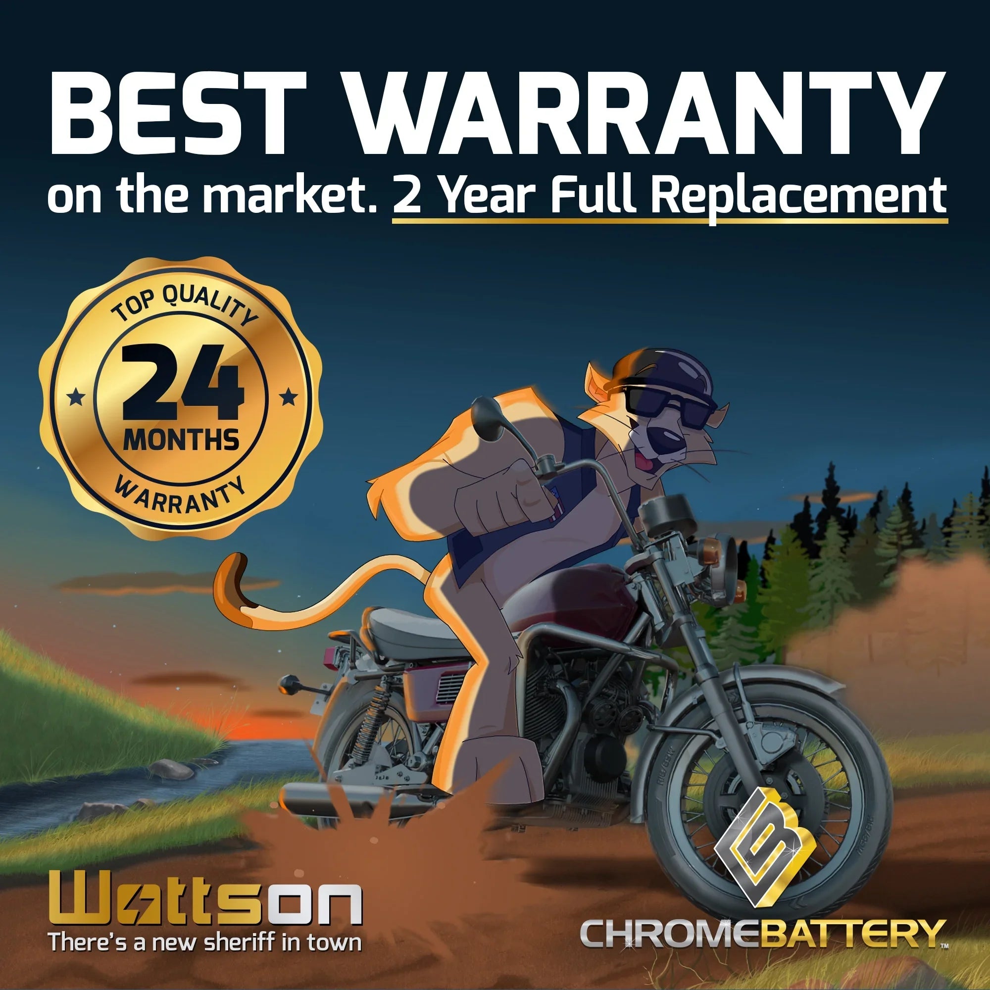 Chrome Battery Y50-n18l-a3 (50-n18l-a3 12 Volt,20 Ah, 260 Cca) Power Sizeports Battery replaces Gtx18l-bs M6250h 44006