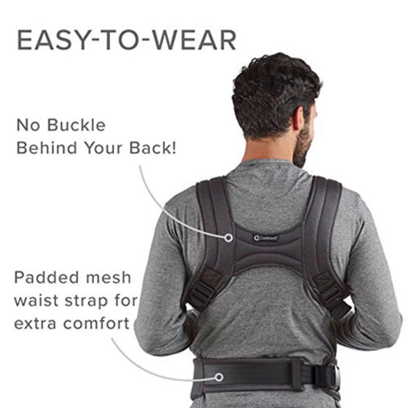 Contours Love 3-Position Baby Carrier, Newborn, Infant, Toddler, Charcoal Gray Mesh, One Sizeize