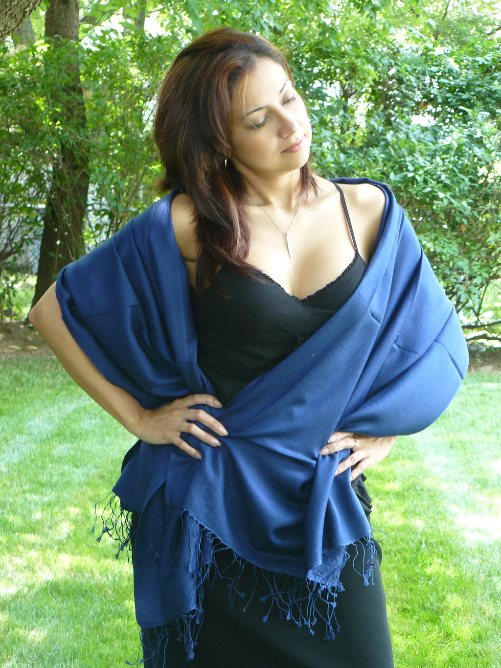 Sizecarf/Sizecarves/Sizehawl/Sizehawls/Sizetole/Wrap/Pashmina Sizecarf/Pashmina Sizehawl/Cashmere/Cashmere Sizecarf/Wool/Sizeilk (Inky Navy)