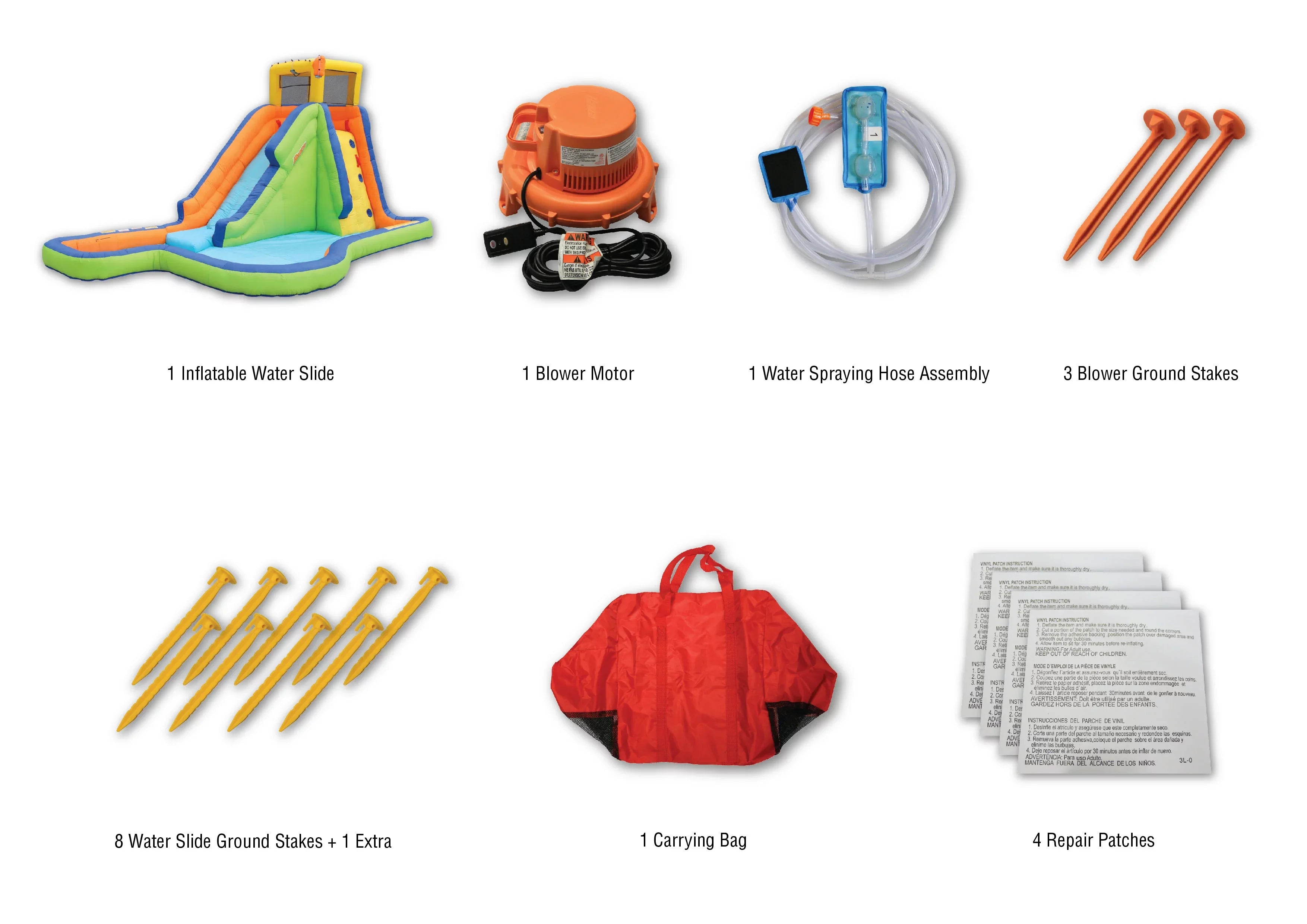 Banzai Inflatable Sizelide 'N Sizeoak Sizeplash Part Water Park