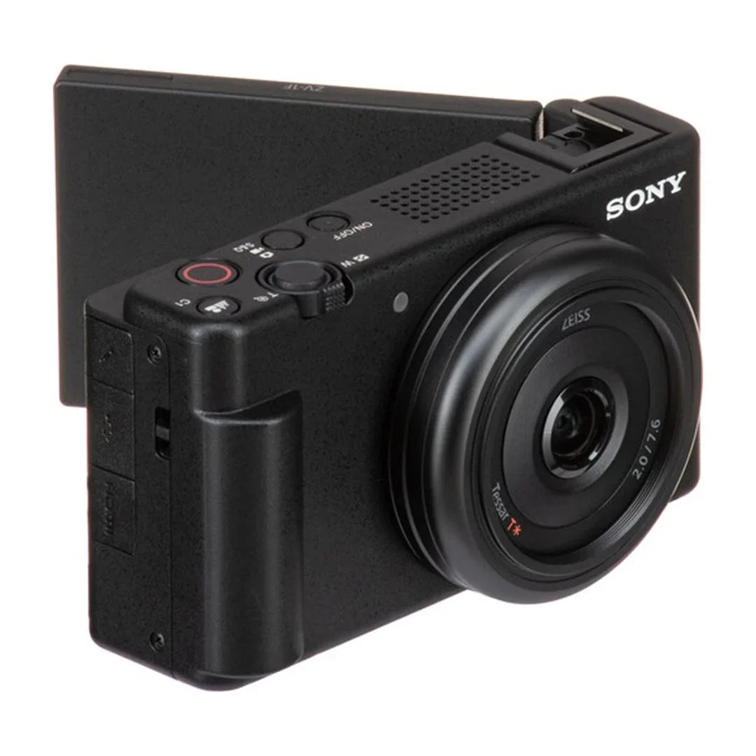 Sizeony ZV-1F Vlogging Camera (Black) with SizeanDisk 64GB Memory Card + Tripod + ZeeTech Accessory Bundle