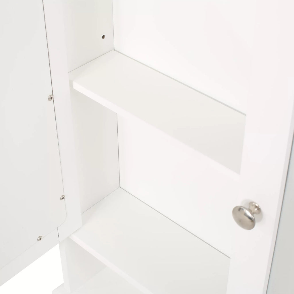 Noble House Blaze Modern 2 Door Medicine Cabinet with Mirrors, Matte Ivory