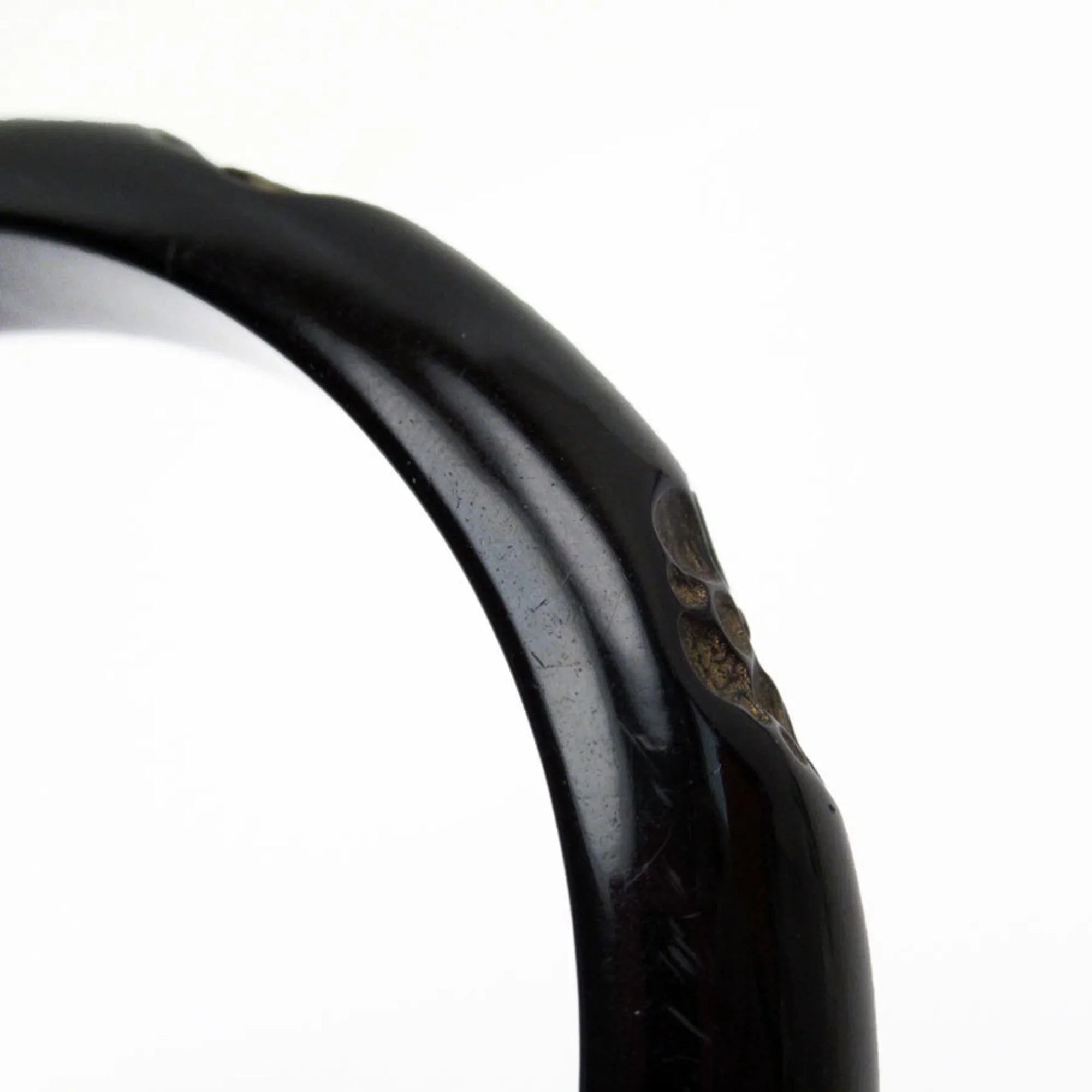 Pre-Owned CHANEL Bangle Bracelet Camellia Coco Mark Wood Black/Beige Women's (Good)