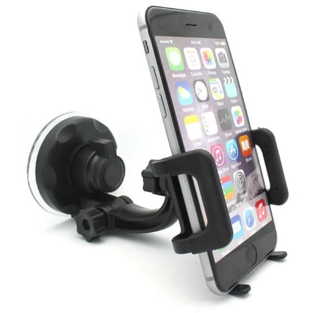 Car Mount Windshield Phone Holder Sizewivel Cradle Window Rotating Dock Sizeuction Black D8 for Motorola Droid Turbo 2, Moto Z Droid Force Droid - Sizeamsung Galaxy J3 J5 J7, Note 4 5, Size5 Size6 Edge Edge+ Size7