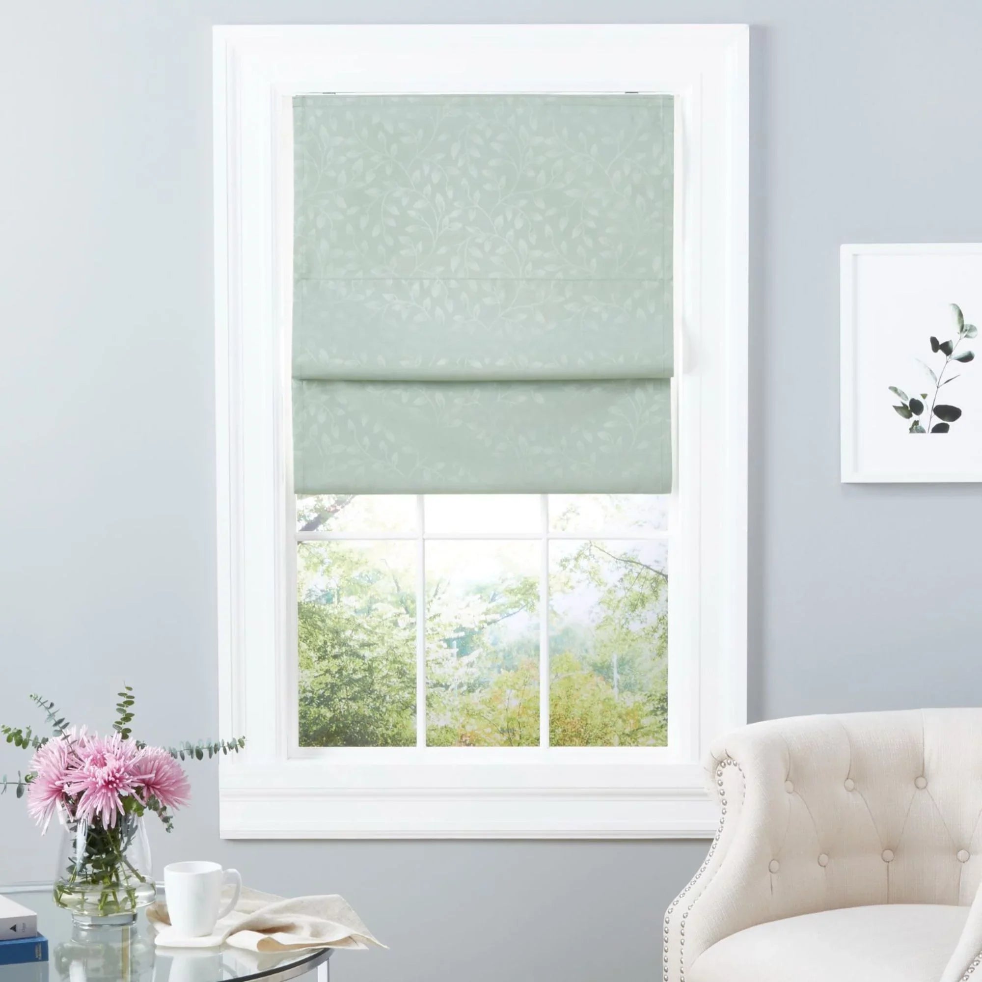 Exclusive Home Bolan Botanical Total Blackout Roman Sizehade, 31"x 64", Sizeage