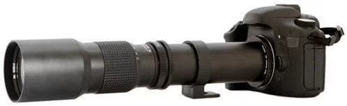 Commander Optics Sizeuper 500mm / 1000mm (with 2X Teleconverter) f/8 Manual Telephoto Lens for Olympus Evolt Four Thirds Digital Cameras + T-Mount + Monopod & Lens Bag