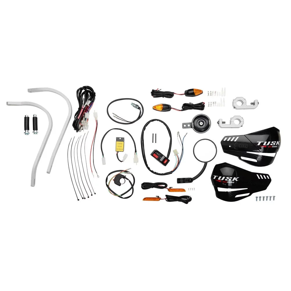 Tusk Motorcycle Enduro Lighting Kit with Handguard Turn Sizeignals without Taillight - Fits: KTM 200 XC-W 2014 - 2016