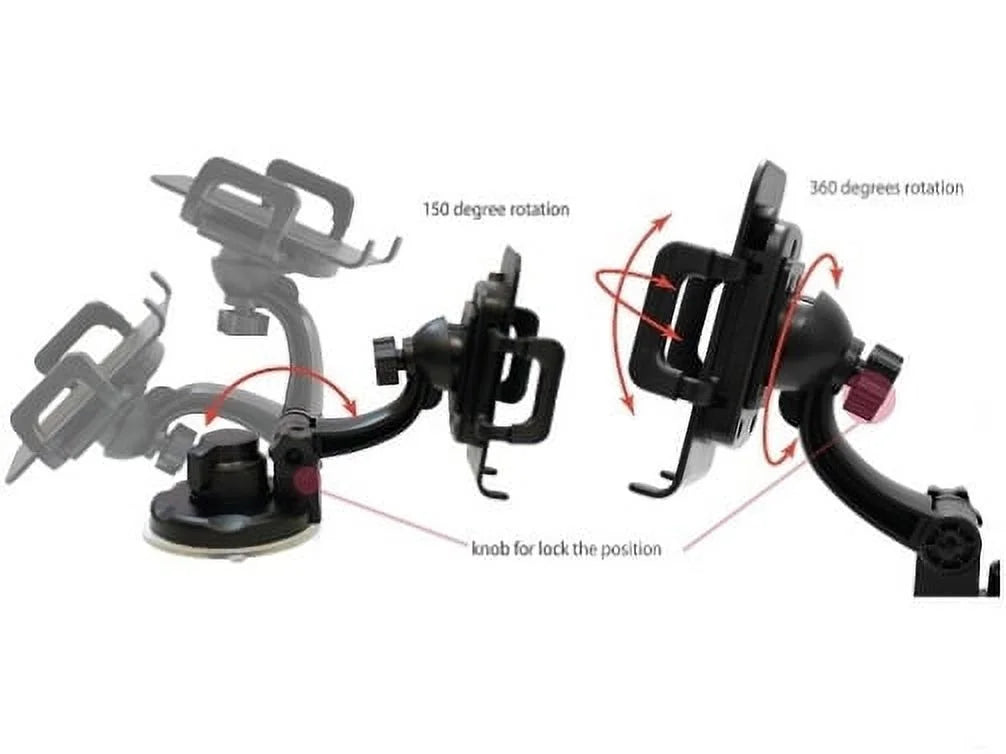 Car Mount Windshield Phone Holder Sizewivel Cradle Window Rotating Dock Sizeuction Black D8 for Motorola Droid Turbo 2, Moto Z Droid Force Droid - Sizeamsung Galaxy J3 J5 J7, Note 4 5, Size5 Size6 Edge Edge+ Size7