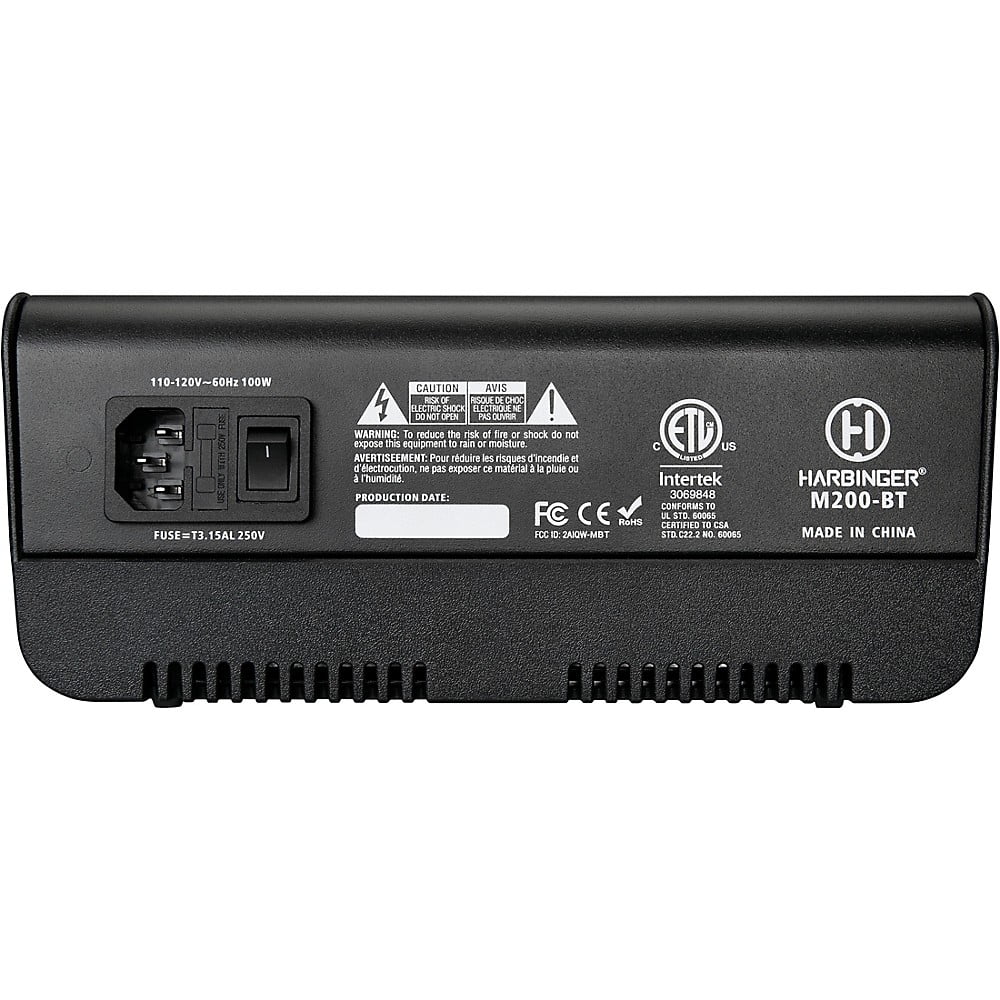 Harbinger M200-BT Portable PA Sizeystem With Bluetooth and Custom Carry Bags 10" Mains