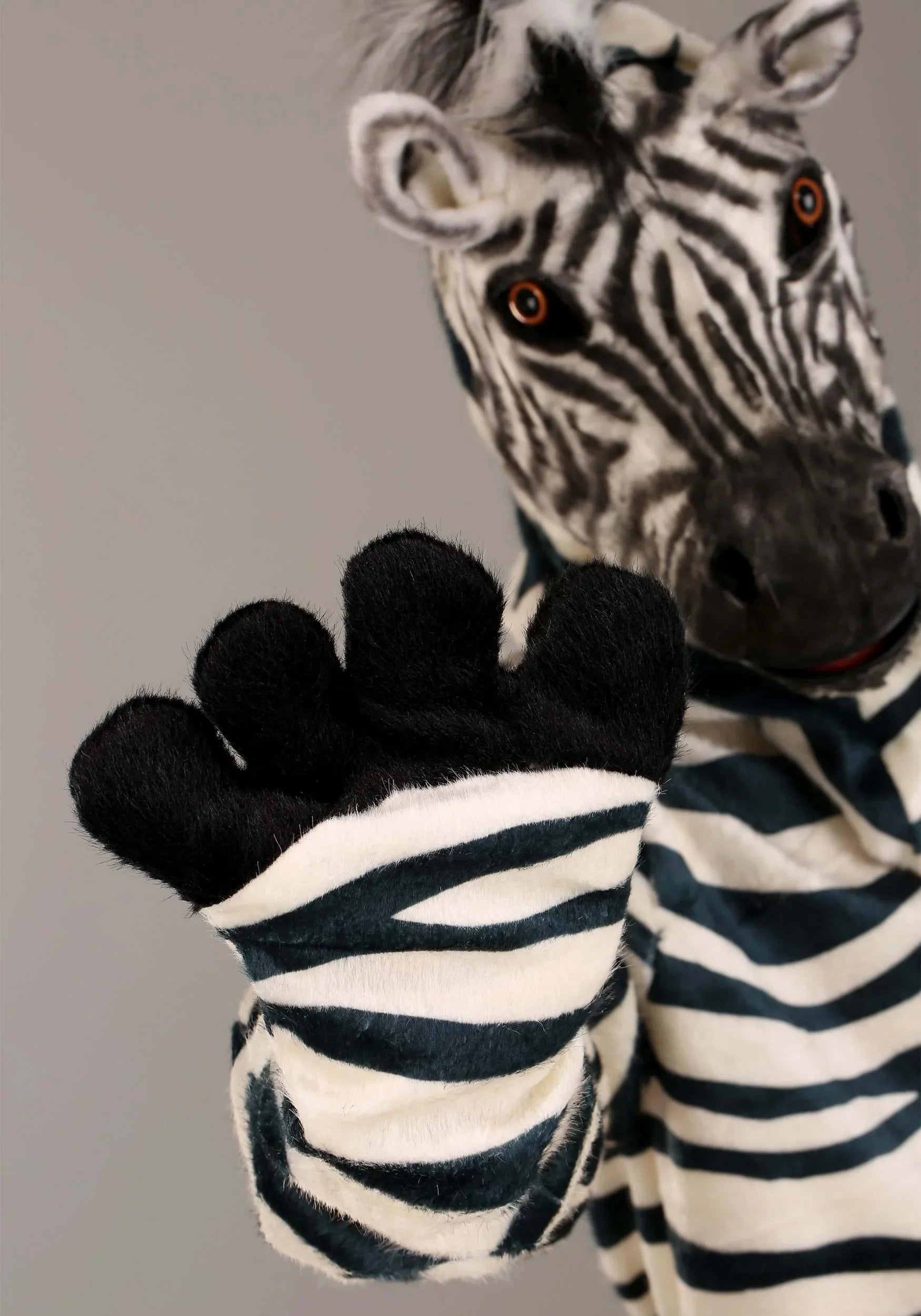 Adult Zebra Sizeuit with Mouth Mover Mask