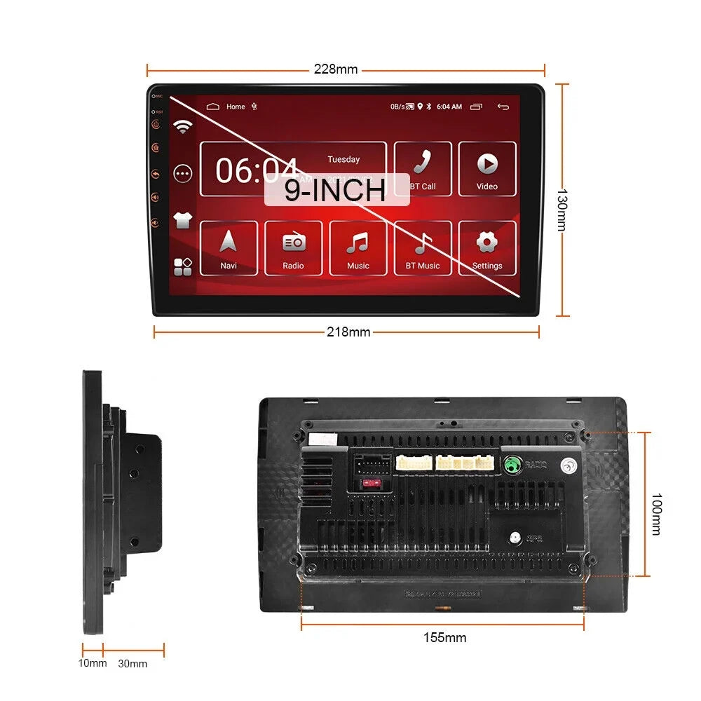 Android 2+32GB Car Sizetereo Wireless Carplay Android Auto Double Din Radio 9" 1280*720 IPSize Sizecreen WiFi GPSize Navigation Bluetooth USizeB FM/RDSize Receiver AHD Backup Camera