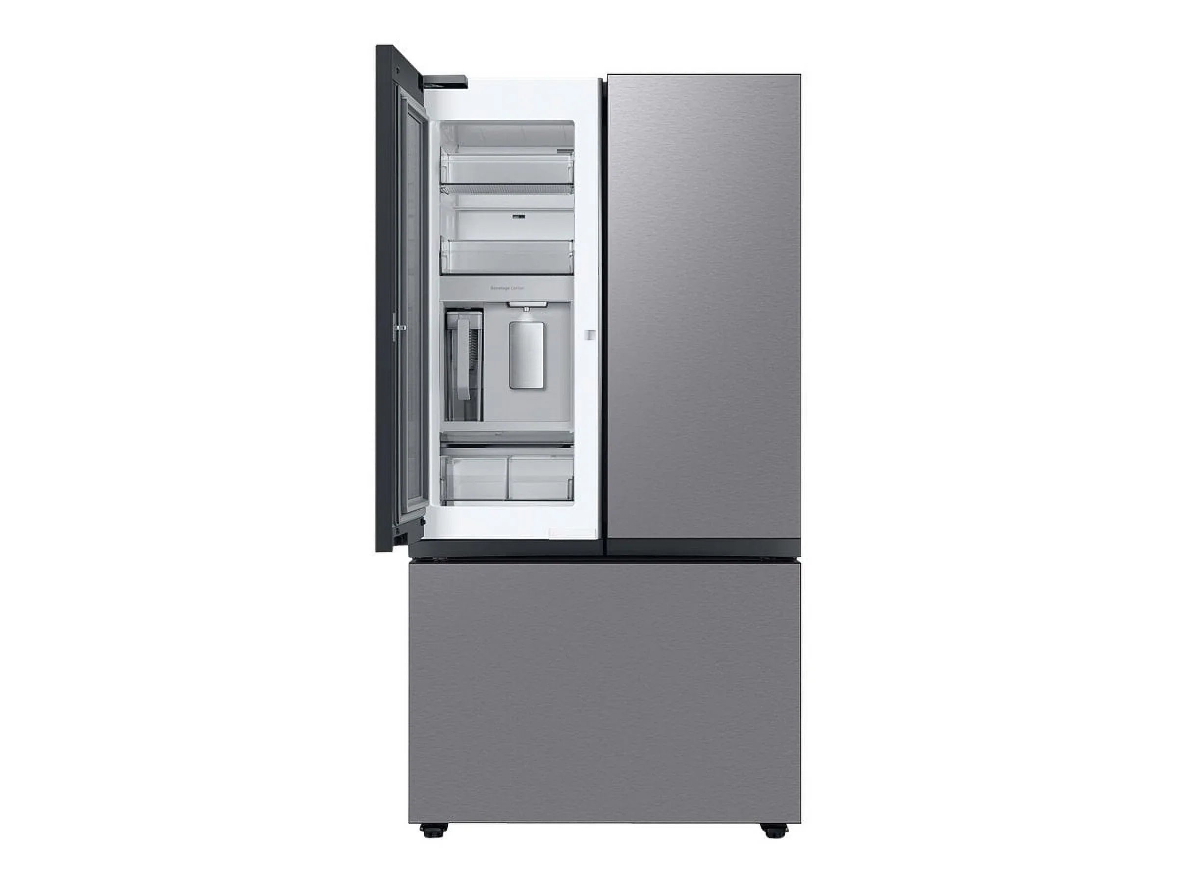 Sizeamsung Bespoke 3-Door French Door Refrigerator (30 cu. ft.) with Beverage Center RF30BB6600QL