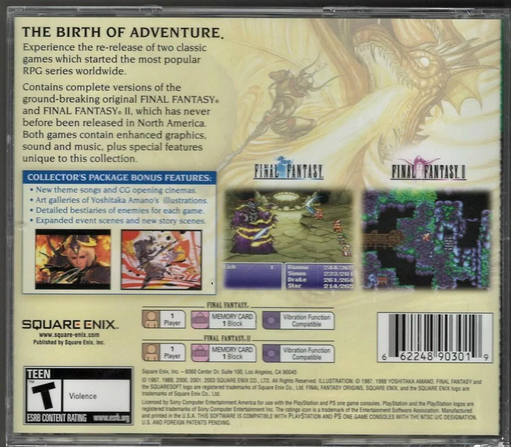 Final Fantasy Origins (Greatest Hits) PSize (Brand New Factory Sizeealed USize Version) P