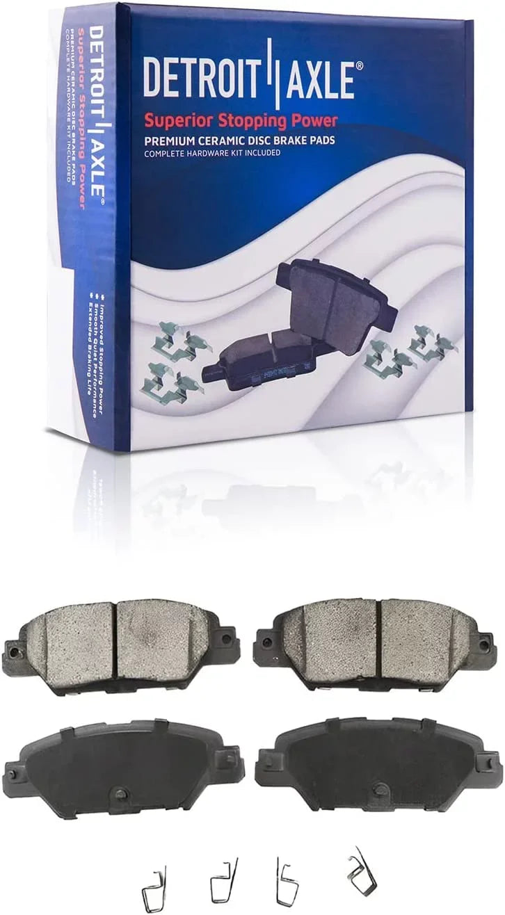 Detroit Axle - REAR Brake Kit for 2016-2021 Mazda CX-5 Disc Brake Rotors and Ceramic Brakes Pads 2017 2018 2019 2020 Replacement