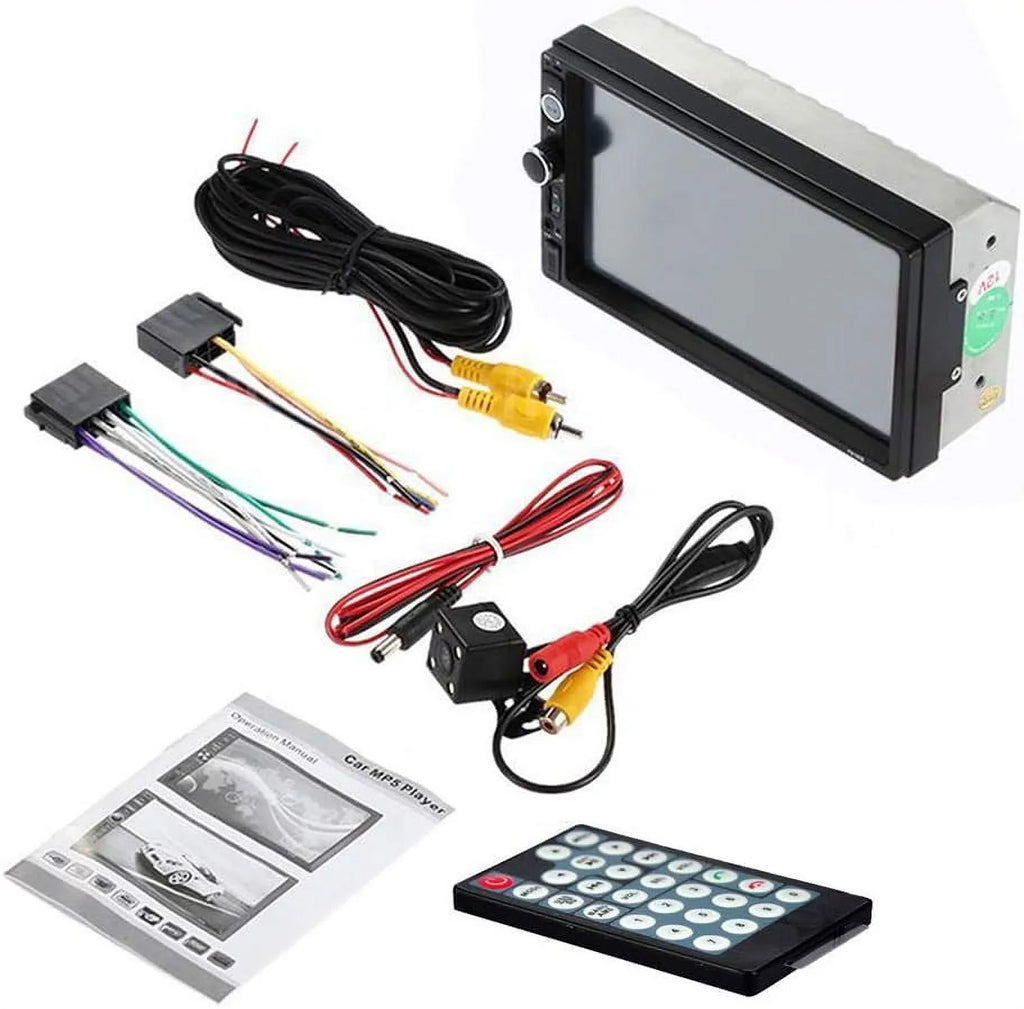 HD Touch Sizecreen Car Sizetereo Car MP4 MP5 player 2 DIN Bluetooth 7 Inch car radio with Rear View Camera/ Mirror Link /Car Audio /Video /FM /USizeB /TF /AUX