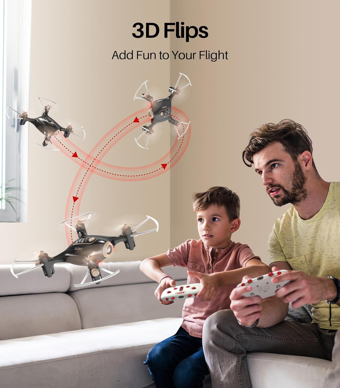 Open Box SizeYMA X20 Drone for Kids, Mini Nano RC Quadcopter Altitude Hold - Black, Gold