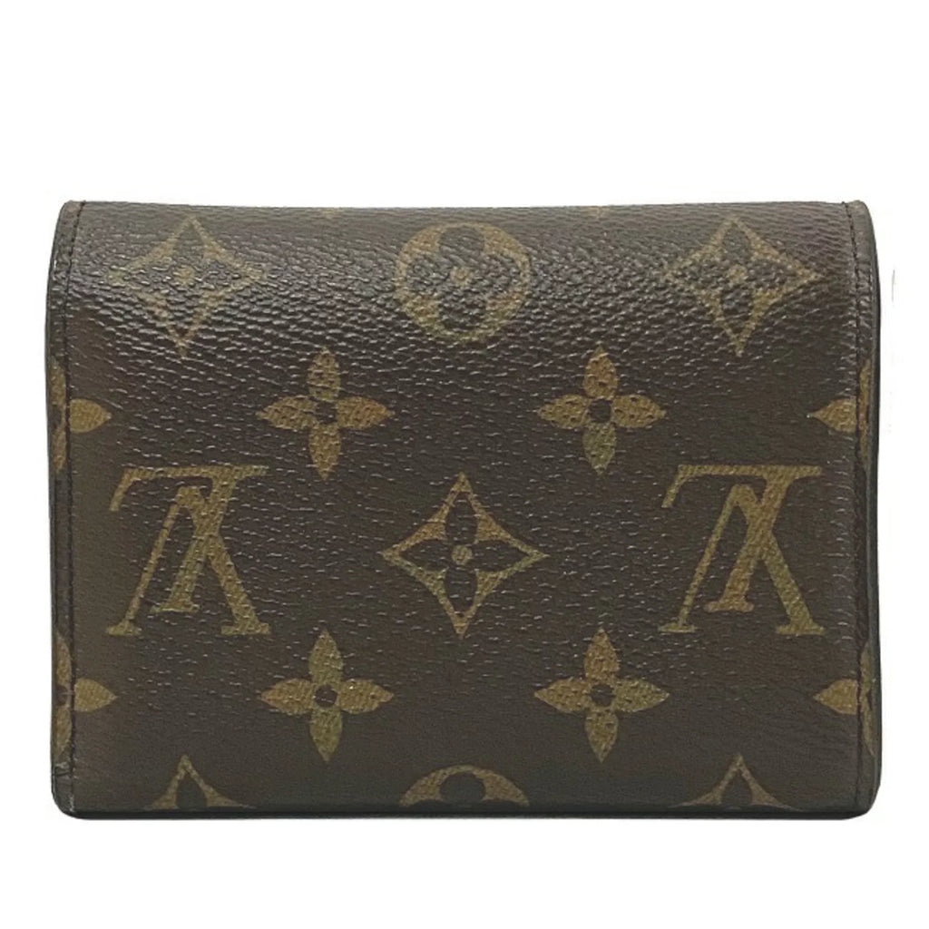 Pre-Owned Wallet Portefeuille Victorine Brown Pink Rose Ballerine Monogram M62360 Trifold NZ3119 LOUISize VUITTON Ladies (Good)