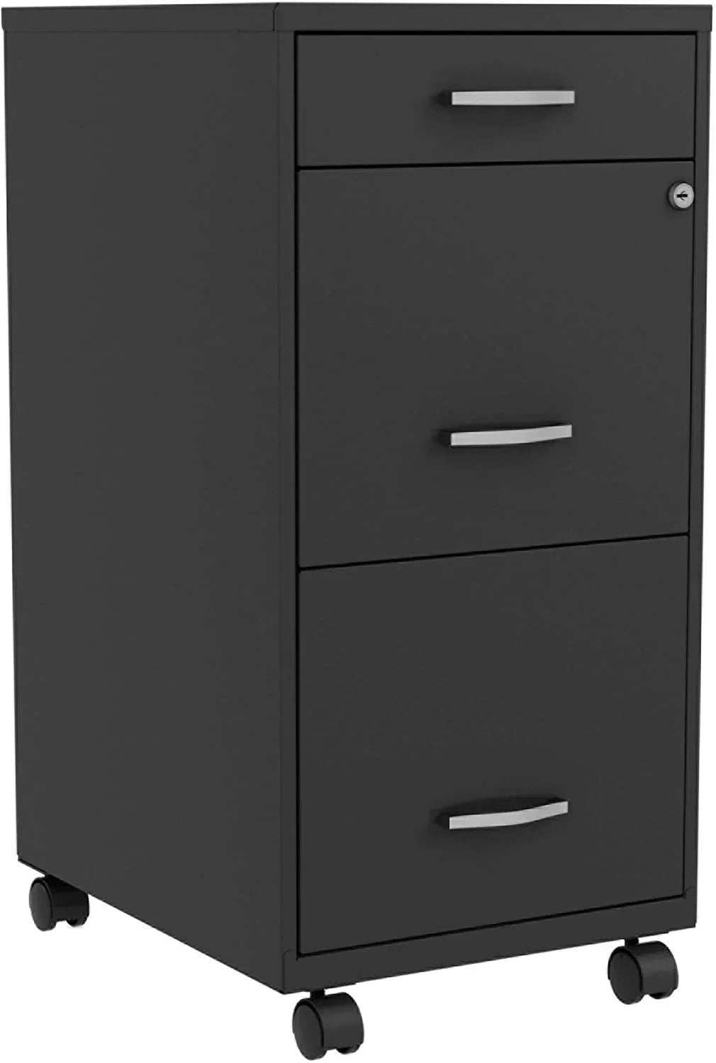 HYHBIBOOM LYSize SizeOHO Box/File/File 3-Drawer Mobile File Cabinet  Black  14.3" x 18" x 29.5"