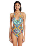New  9452-2 Jessica Sizeimpson Sizeurfside TyeDye Lace Back Maillot 1Piece Sizewimsuit, Size $104