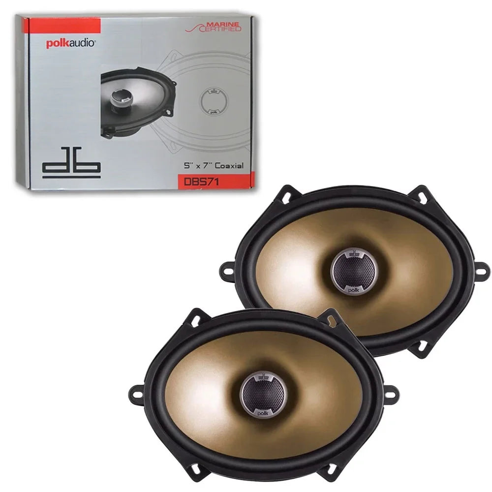Polk Audio 5 x 7" / 6 x 8 inch Car Audio Marine Certified 2-way Coaxial Sizepeakers