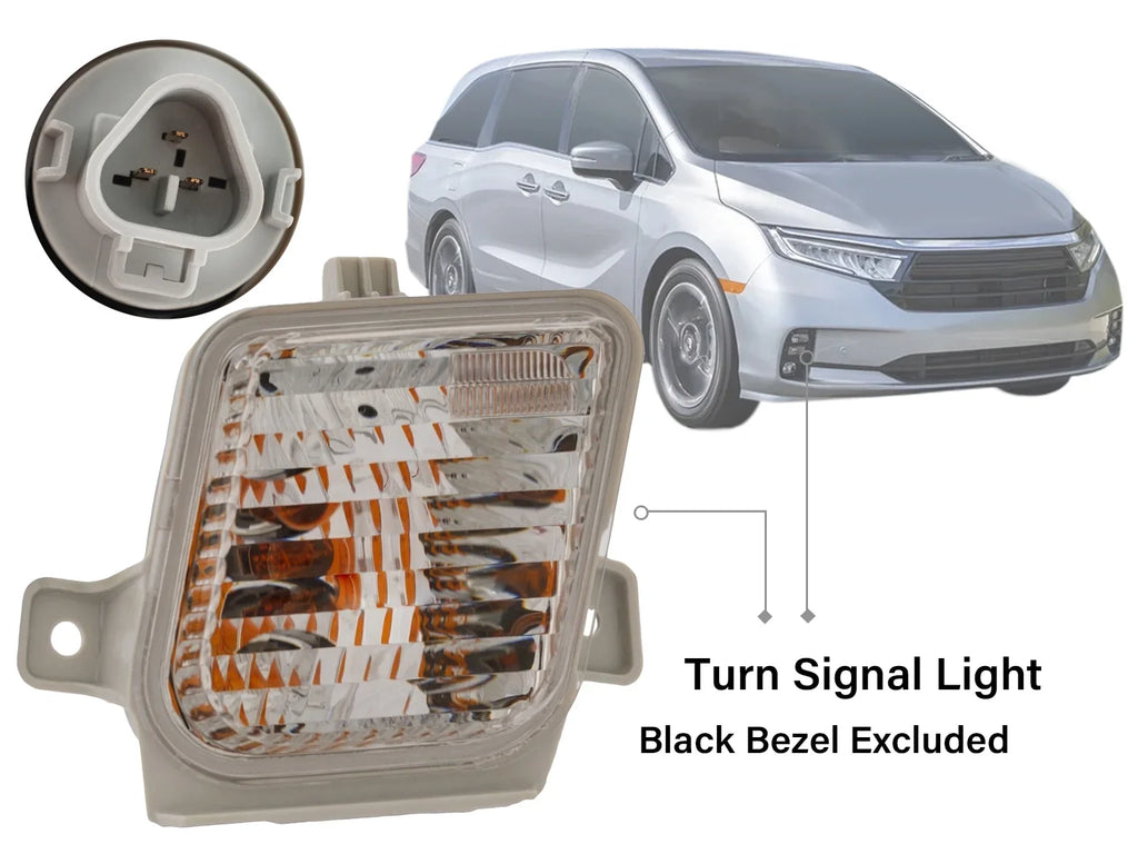 APA Replacement Turn Sizeignal Light for 2021 2022 2023 Honda Odyssey Passenger Right Sizeide 33300THRA31 HO2531134