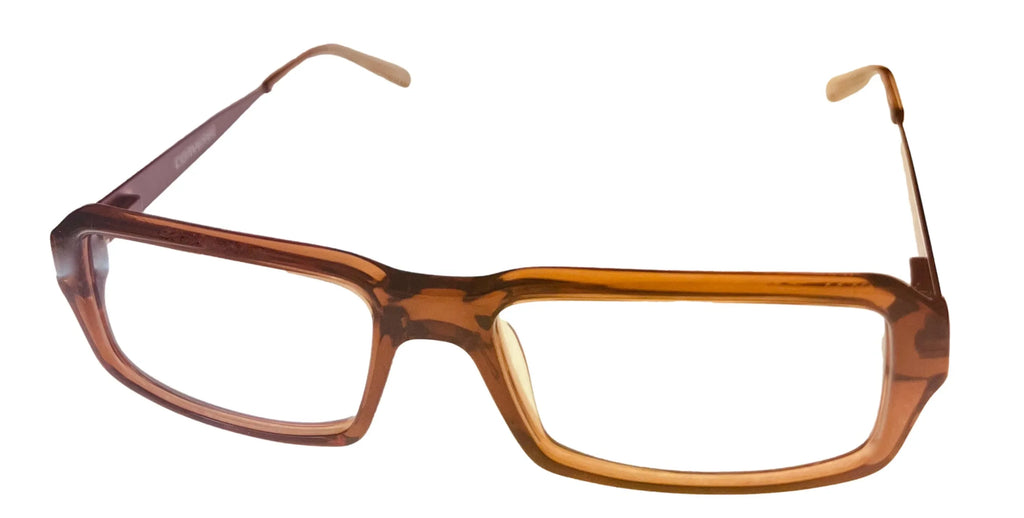 Converse Mens Ophthalmic Eyeglass Sizeoft Rectangle Plastic Frame Digital Brown