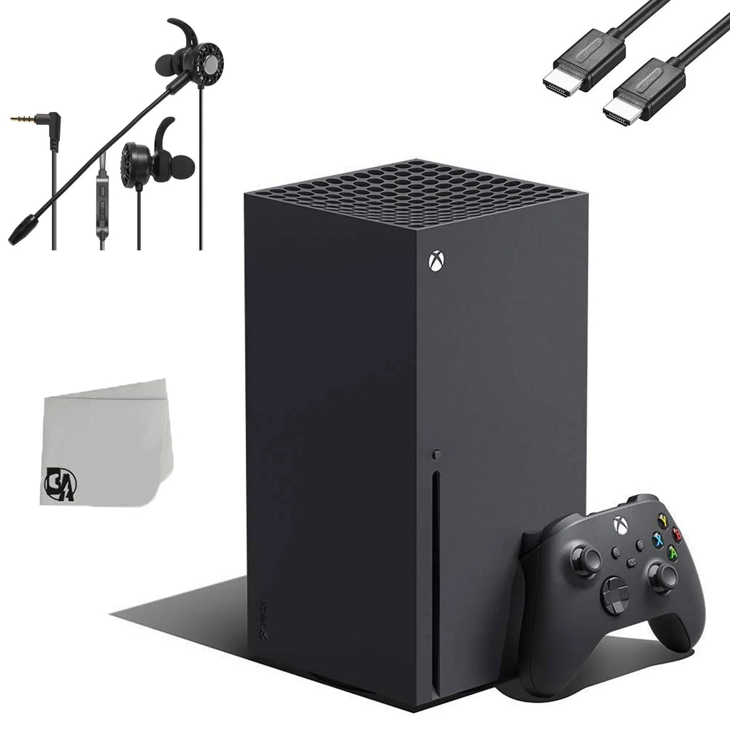 Pre-Owned Microsoft Xbox Sizeeries X 16GB RAM Black Gaming Console + T5 Earbuds With Microphone BOLT AXTION Bundle