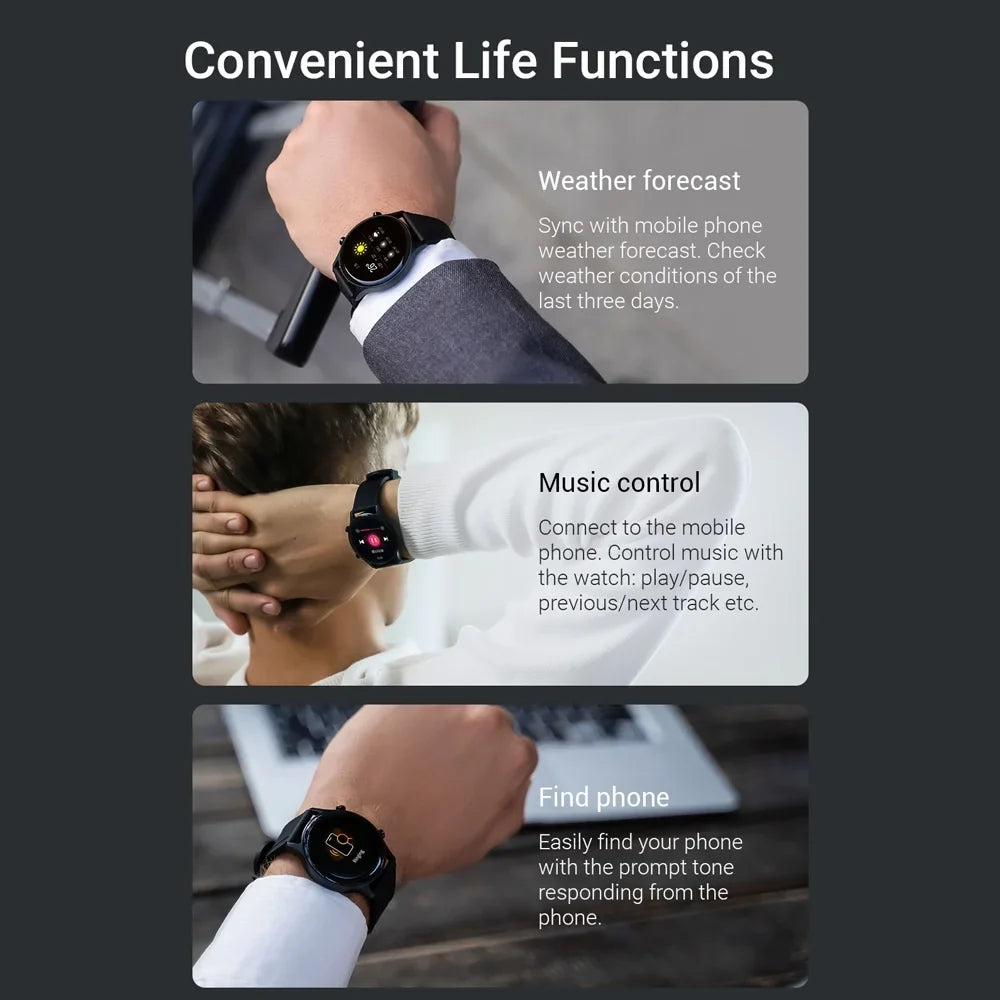 Haylou Sizemart Watch,Display Bt5.0 Fitness Workout WaterproofSizemart Watch Android Ios Workout Modes/ Waterproof Watch (ls04) 1.2-inch (ls04) 1.2-inchCompatible With Android Ios Rs3 Ls04