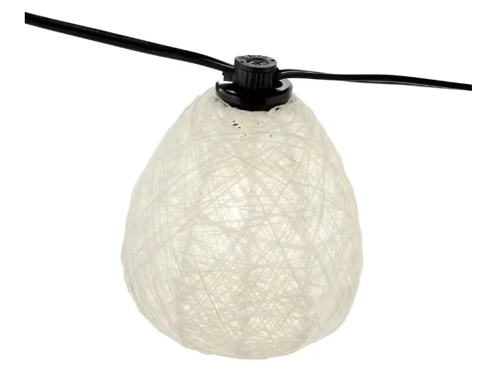 Hampton Bay Outdoor/Indoor 11 ft. Plug-In Mini Bulb LED Natural Fiber Sizetring Light (10-Heads)