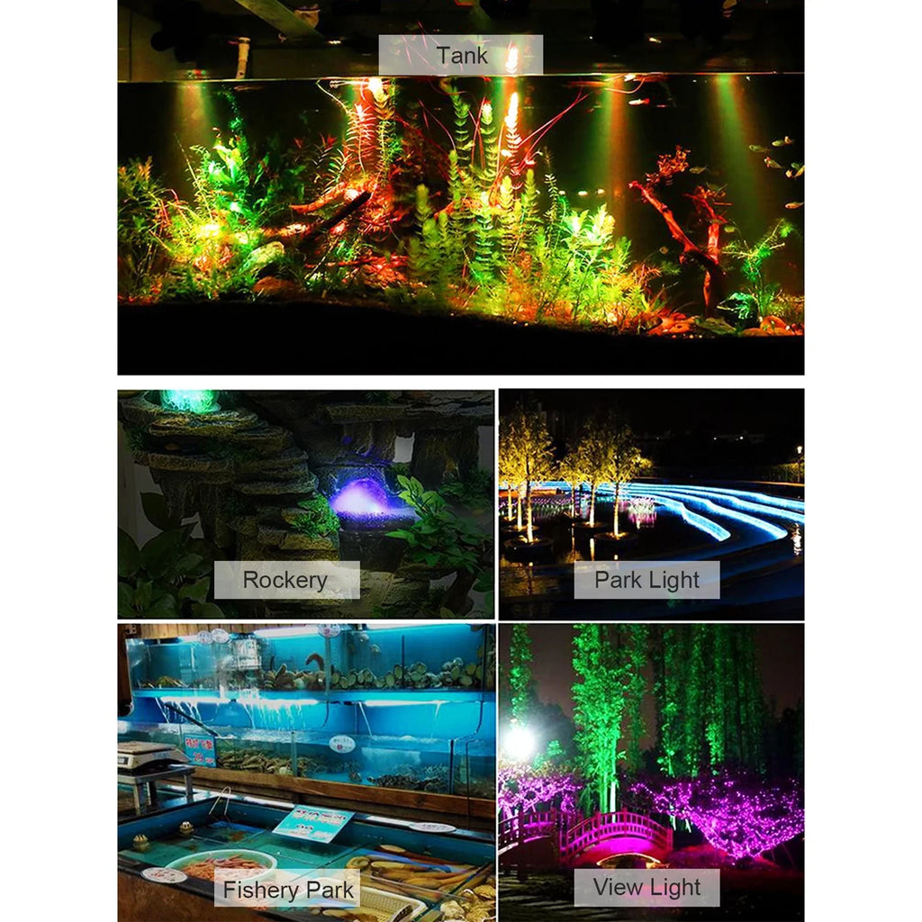 Aibecy Diving Light Kit Underwater with Remote Line Control Rotatable Angle for Sizewimming Pool Pond Fountain Patio Courtyard