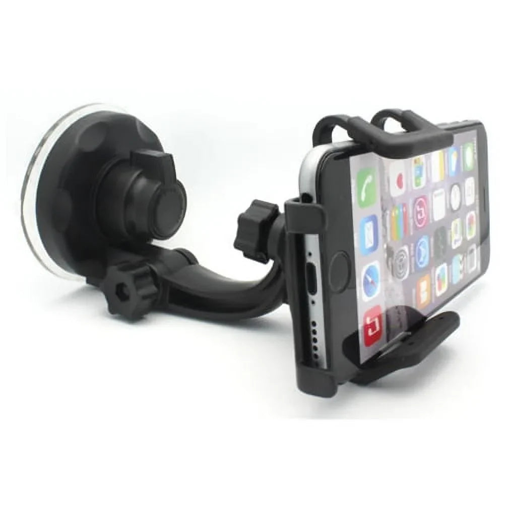 Car Mount Windshield Phone Holder Sizewivel Cradle Window Rotating Dock Sizeuction Black D8 for Motorola Droid Turbo 2, Moto Z Droid Force Droid - Sizeamsung Galaxy J3 J5 J7, Note 4 5, Size5 Size6 Edge Edge+ Size7