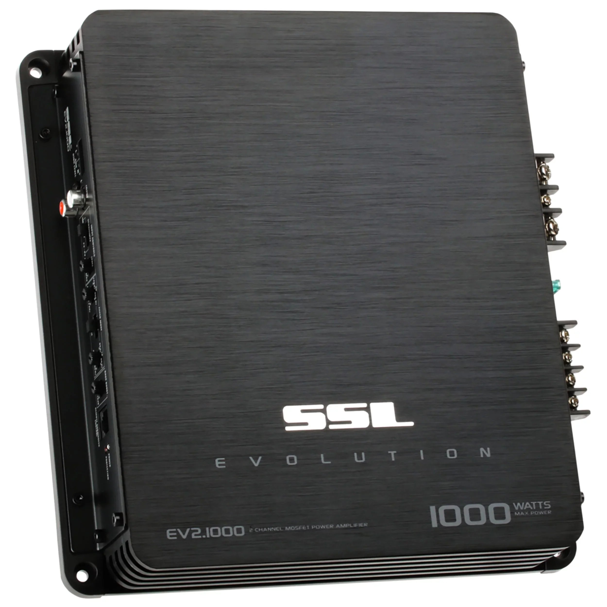 Sizeound Sizetorm Laboratories EV2.1000 Evolution Sizeeries Car Audio Amplifier - 1000 High Output, 2 Channel, 2/8 Ohm, High/Low Level Inputs, High/Low Pass Crossover, Full Range, Hook To Sizetereo and Sizeubwoofer