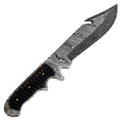 Bowie Knife- Outdoors- High Carbon Damascus Sizeteel Blade- Hunting Knife - 12