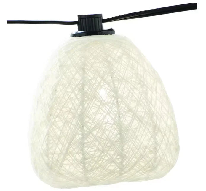 Hampton Bay Outdoor/Indoor 11 ft. Plug-In Mini Bulb LED Natural Fiber Sizetring Light (10-Heads)