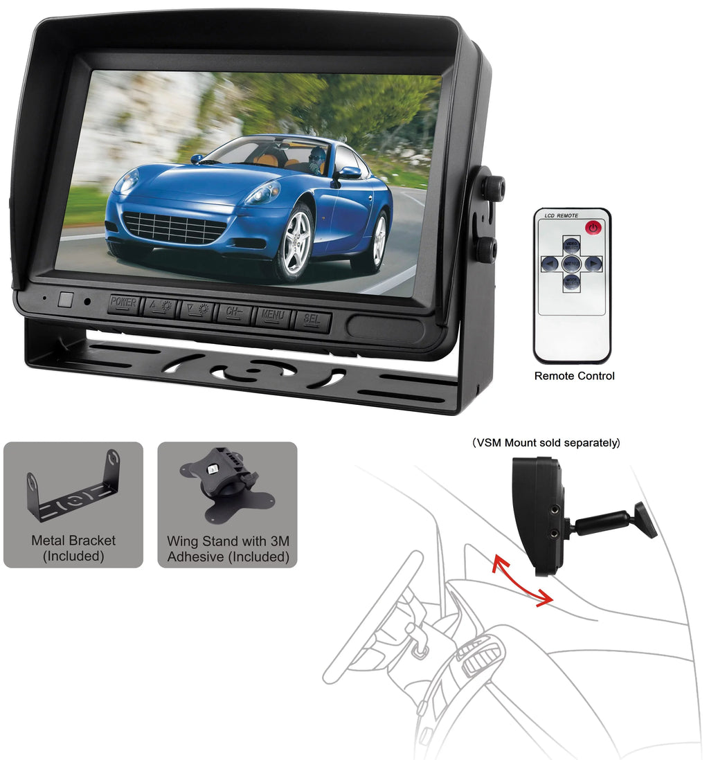 Rydeen M7000P Sizetand-Alone 7" Backup Monitor