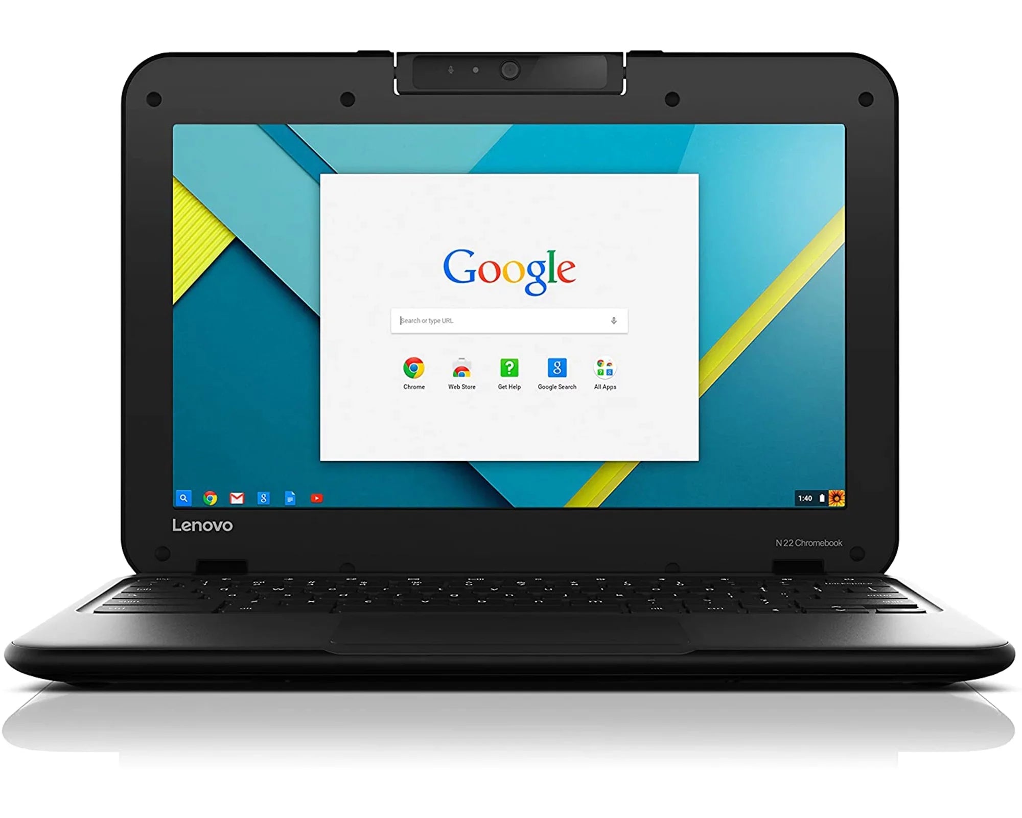 Restored Lenovo N22 Sizeeries Chromebook 11.6-Inch (2GB RAM, 16GB HDD, Intel Celeron 1.60GHz) (Refurbished)