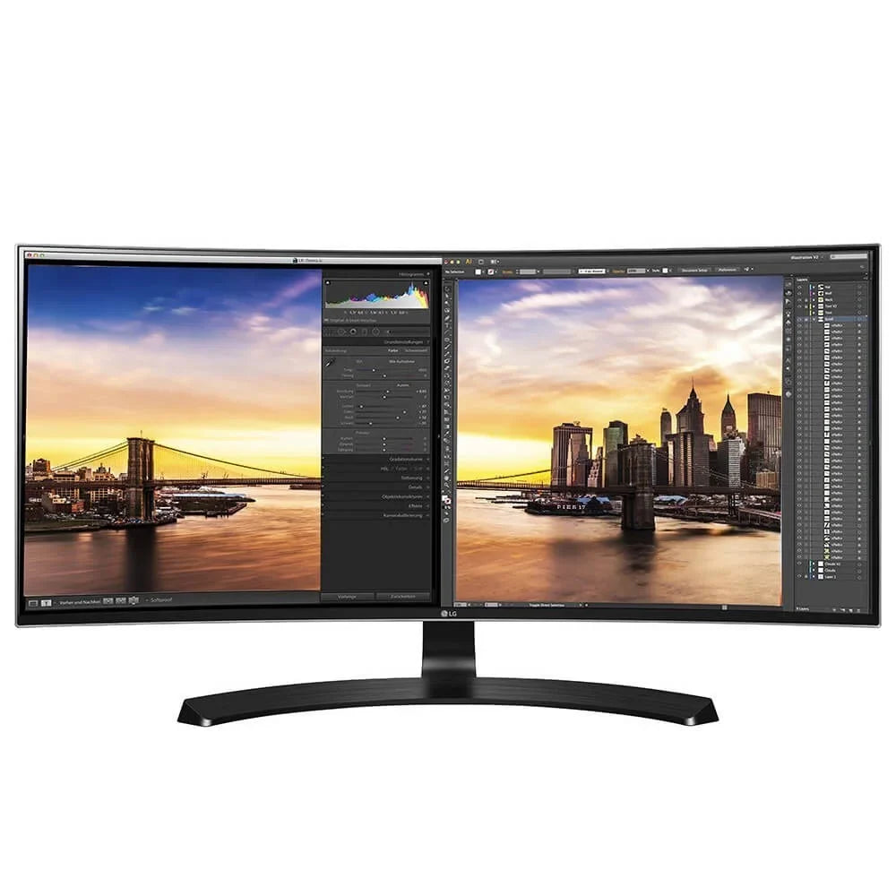 Refurbished 34" LG 34UC88 Curved Monitor Dual HDMI 3440x1440 Ultrawide 21:9 LED IPSize LCD