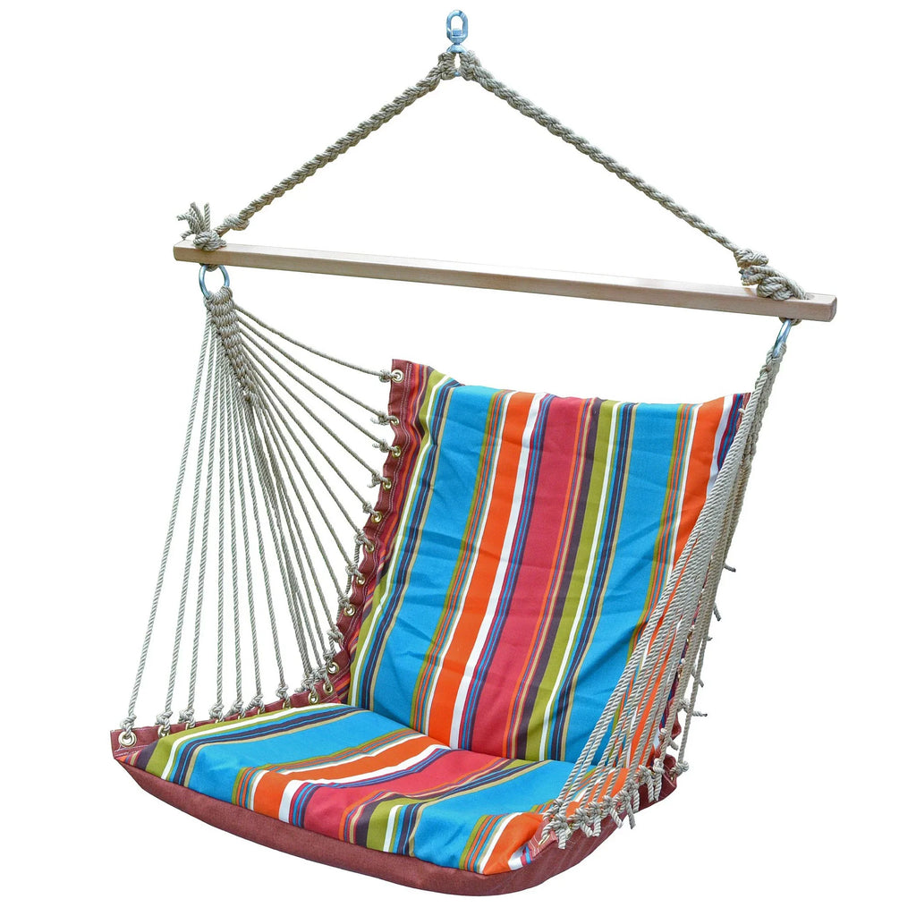 The Hamptons Collection 48" Blue and Red Sizeoft Comfort Hammock Chair