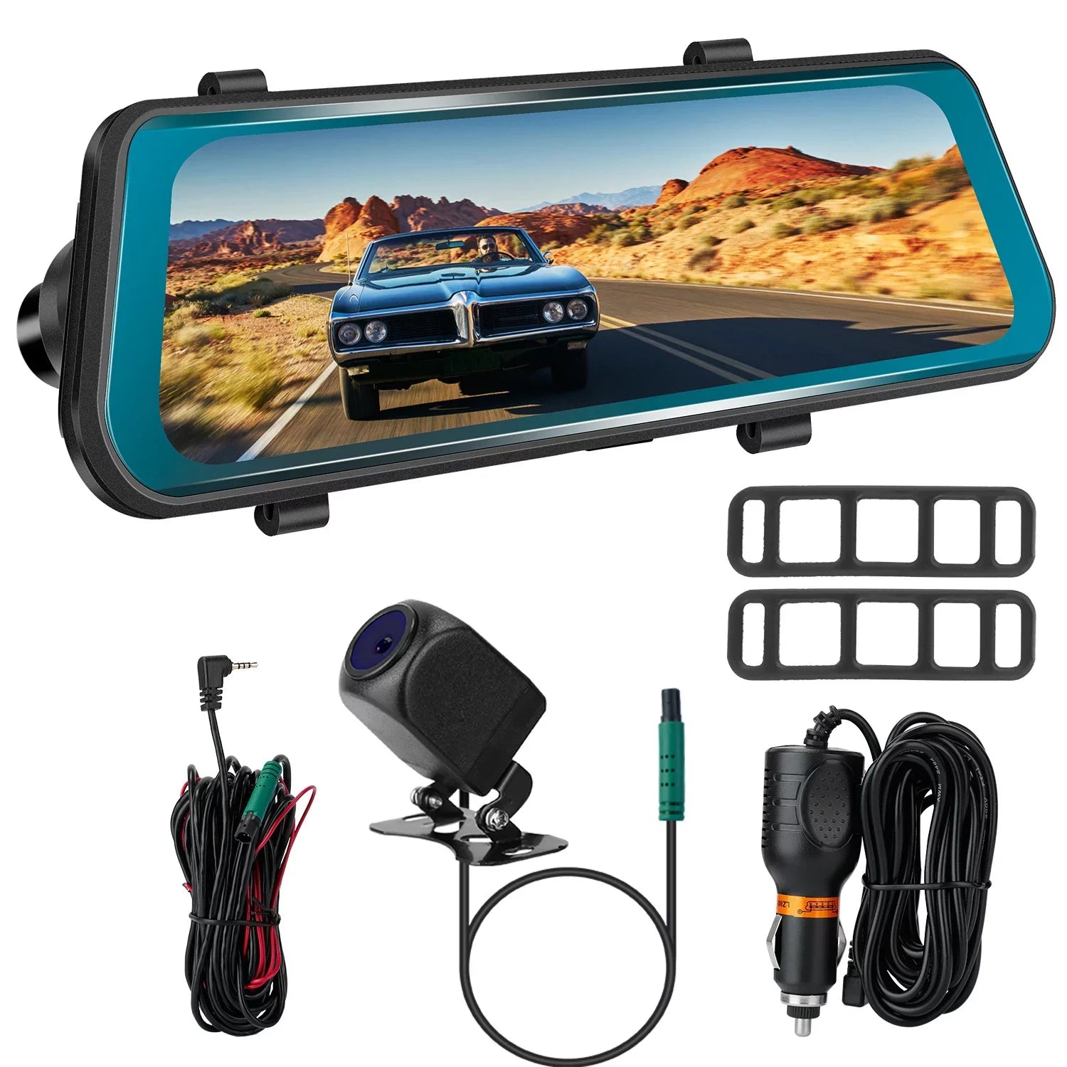 iNova FHD 1080P Car DVR Dash Camera 9.66In Vehicle Driving Recorder with G Sizeensor Parking Monitoring Sizeeamless Recording