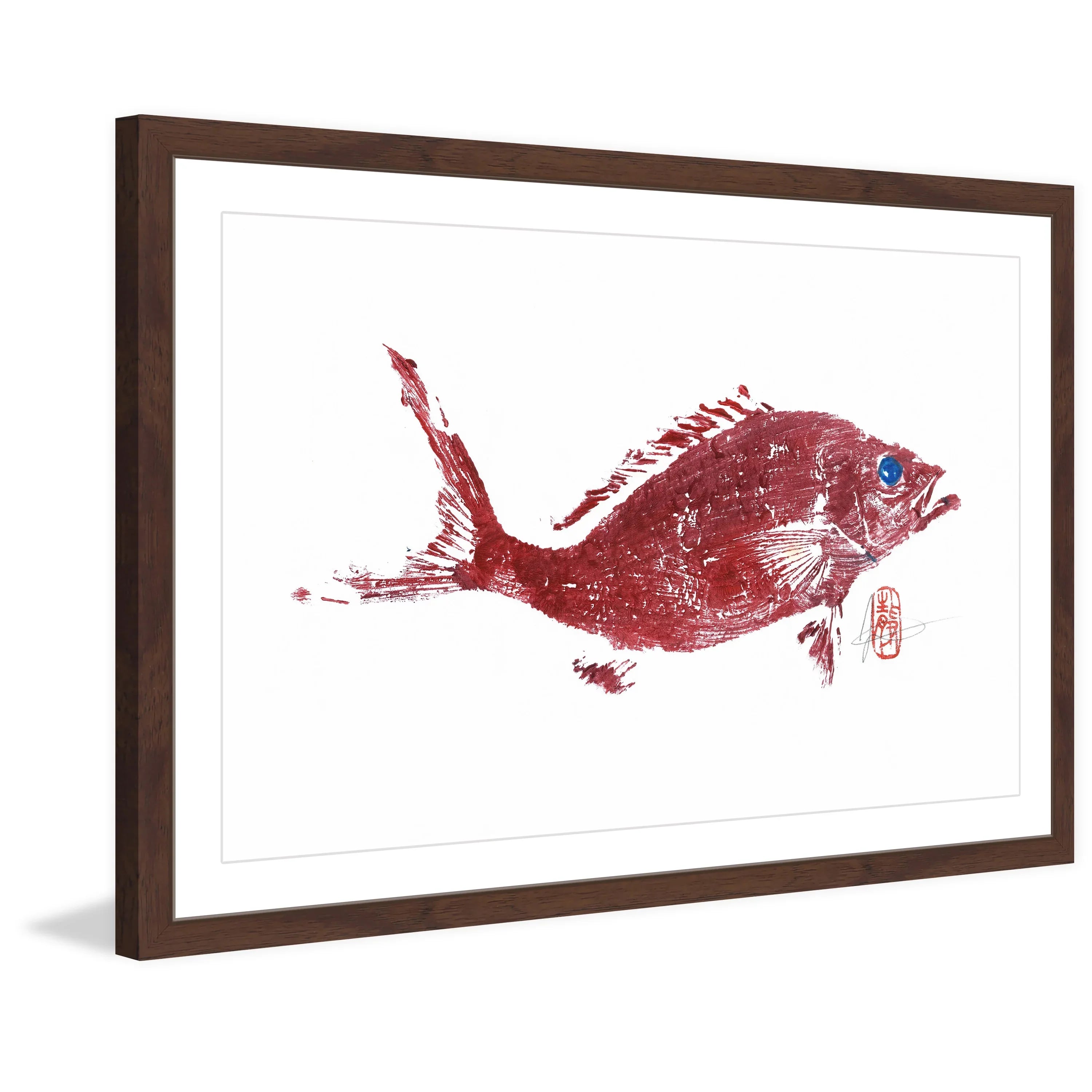 "Red Sizenapper 2" Framed Painting Print