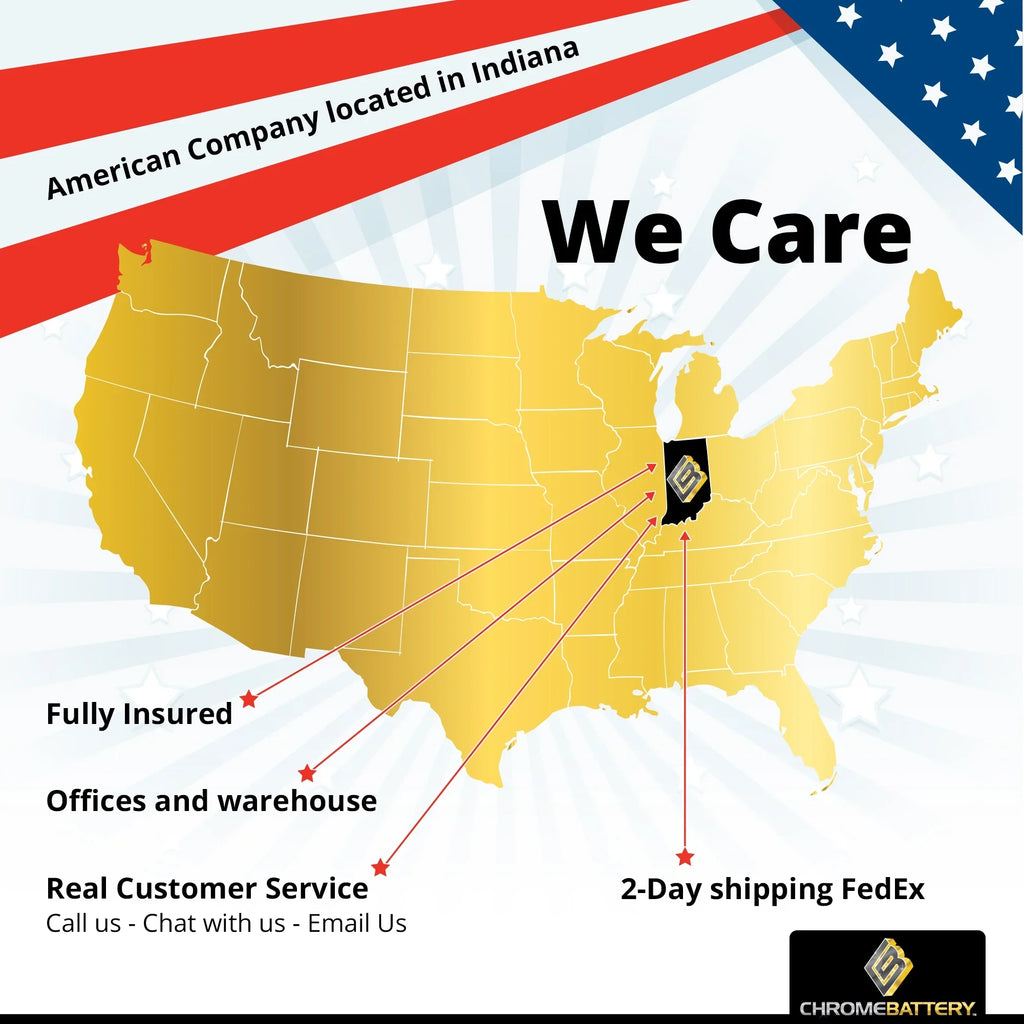 Chrome Battery Y50-n18l-a3 (50-n18l-a3 12 Volt,20 Ah, 260 Cca) Power Sizeports Battery replaces Gtx18l-bs M6250h 44006