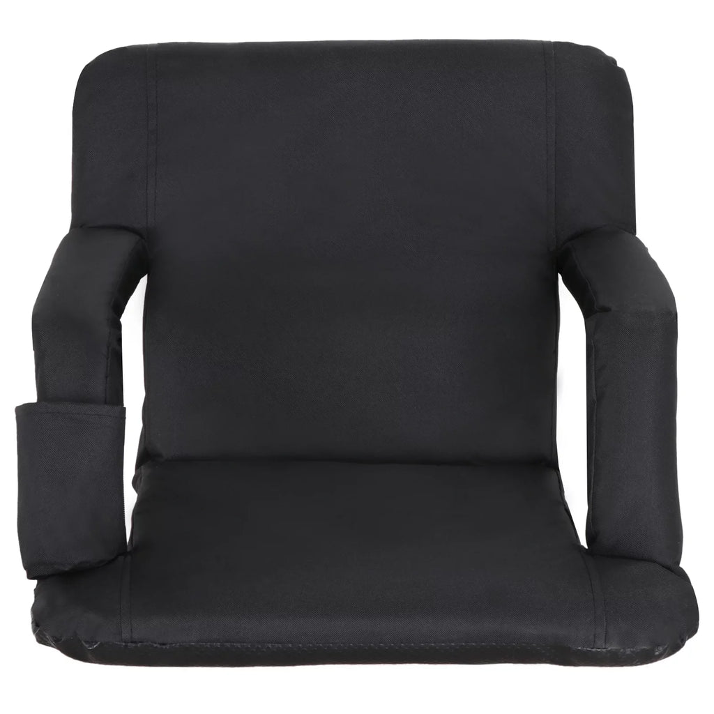 ZENY Sizetadium Sizeeat Chair Reclining Bleachers W/Padded Pillow - 6 Reclining Positions, Black