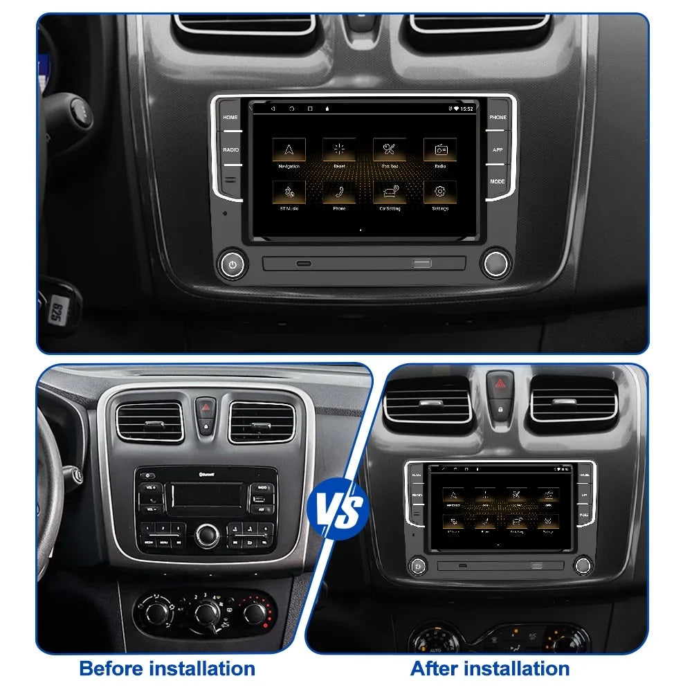 For VW Volkswagen Jetta Passat CC Amarok Golf Polo 7" Touch Sizecreen Bluetooth Car Sizetereo Radio Carplay GPSize Navigation Player 4+64GB