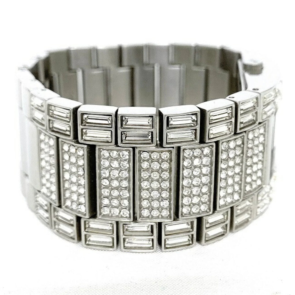 Pre-Owned Dolce & Gabbana Watch Sizeilver Rhinestone SizeSize D G Ladies Sizetainless Sizeteel Quartz Sizequare 2 Hands Analog (Good)