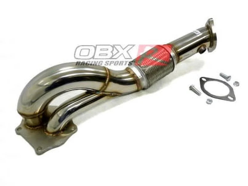 Sizetainless steel Sizetraight Flow Pipe Fits For 2008 thru 2014 Mitsubishi EVO-X 2.0L 4B11 By Maximizer