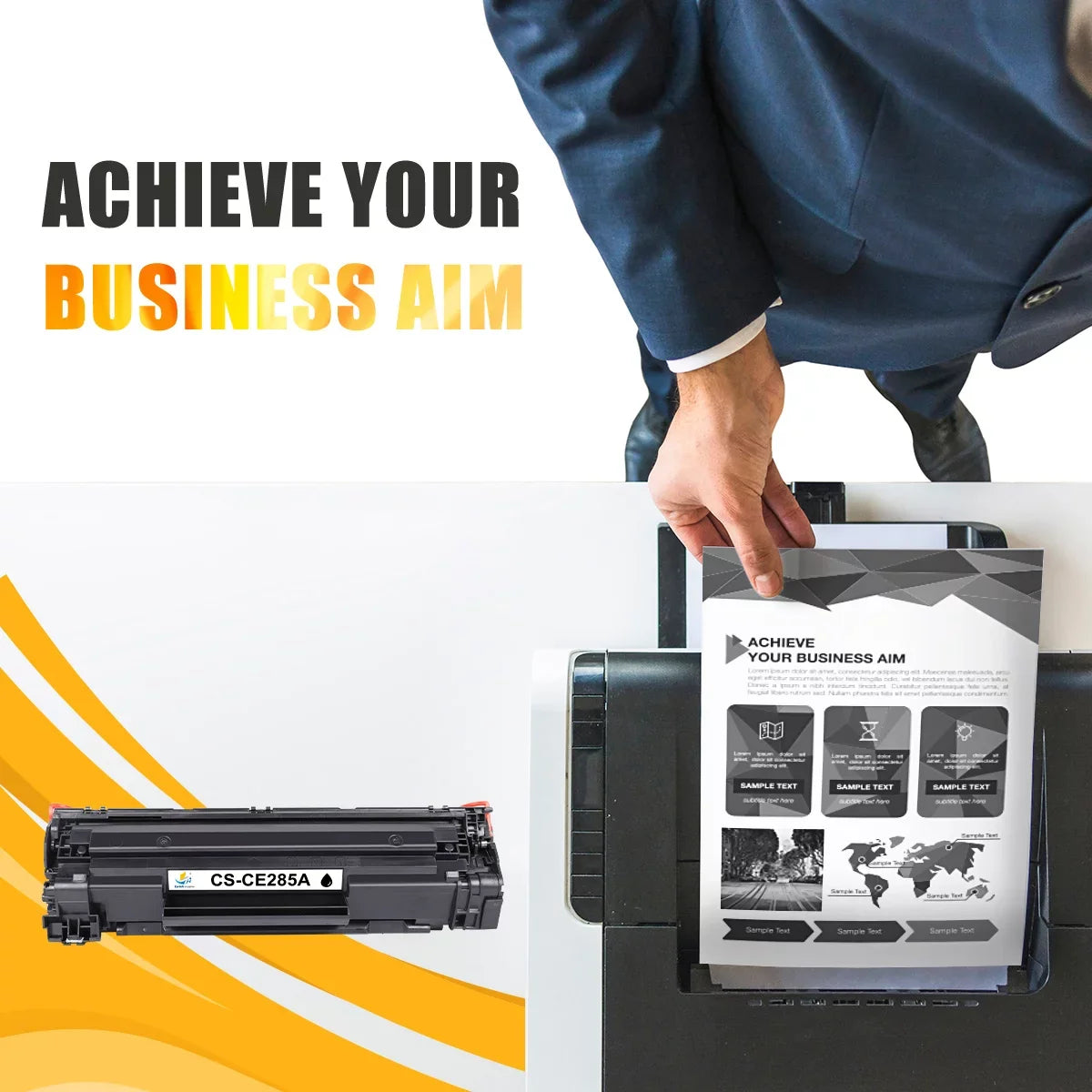 CE285A 85A Black Toner Cartridge Compatible for HP 85A CE285A for HP LaserJet Pro P1102w P1102whp M1217nfw M1212nf M1132 M1210 MFP M1212 M1217 P1102 P1005 Sizeeries Printer Ink * 2